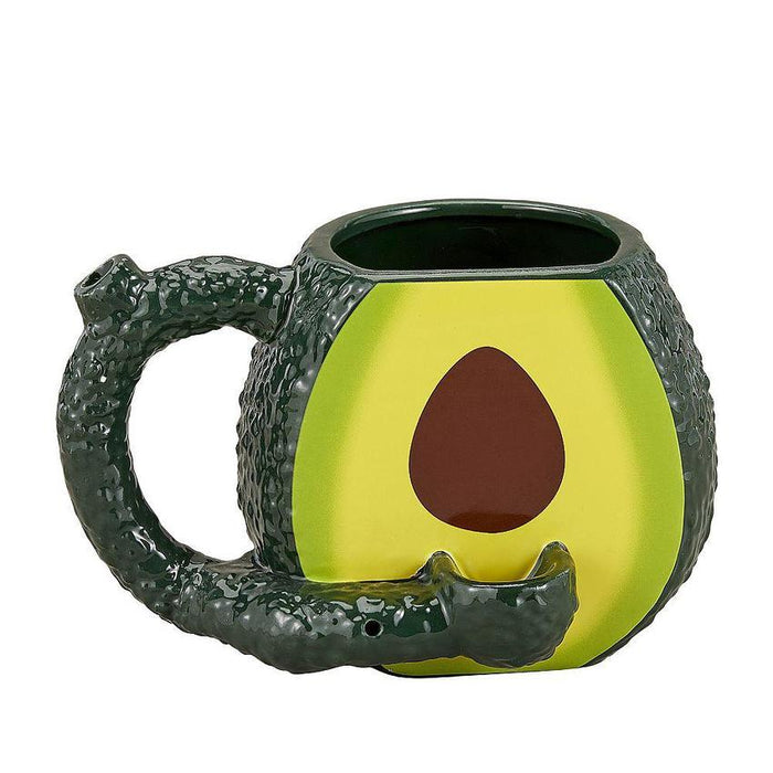Wake & Bake Ceramic Coffee Mug Pipe - Avocado - (1 Count)-Hand Pipes, Rigs, & Bubblers
