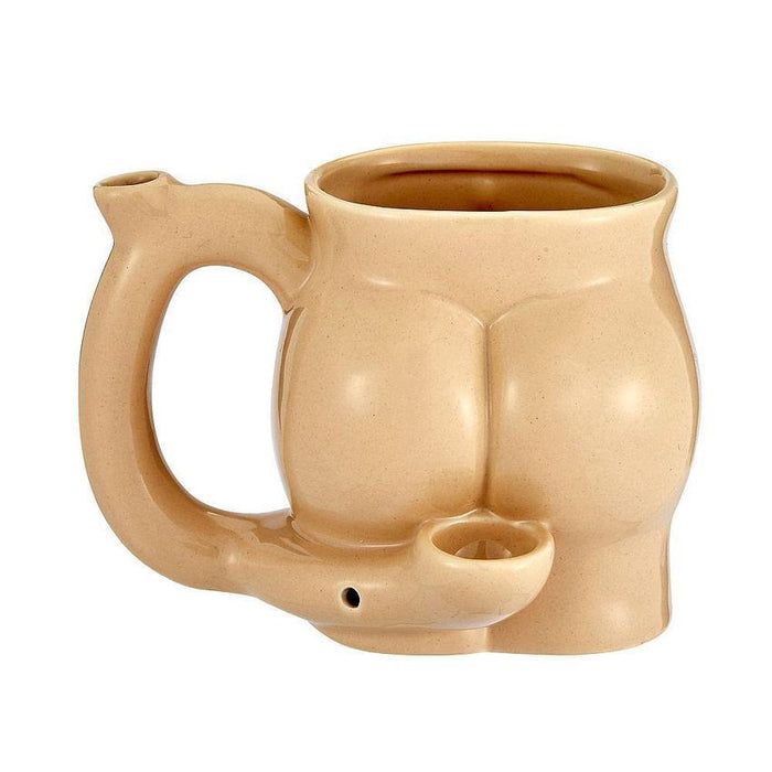 Wake & Bake Ceramic Coffee Mug Pipe - Butt - (1 Count)-Hand Pipes, Rigs, & Bubblers