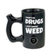 Wake & Bake Ceramic Mug Pipe - I Don't Do Drugs I Smoke Weed - (1 Count)-Hand Pipes, Rigs, & Bubblers