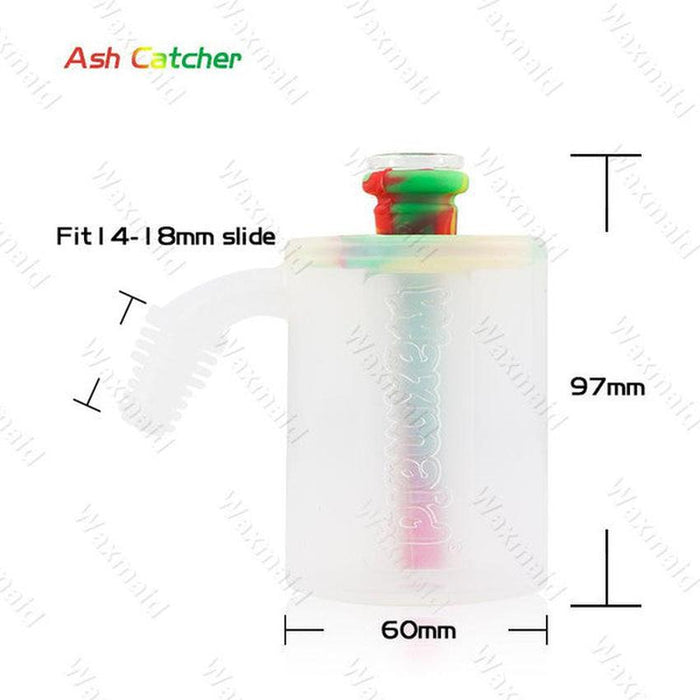 Waxmaid 14mm-18mm Ash Catcher See Through Silicone Display - (6 Count Display)-Hand Pipes, Rigs, & Bubblers