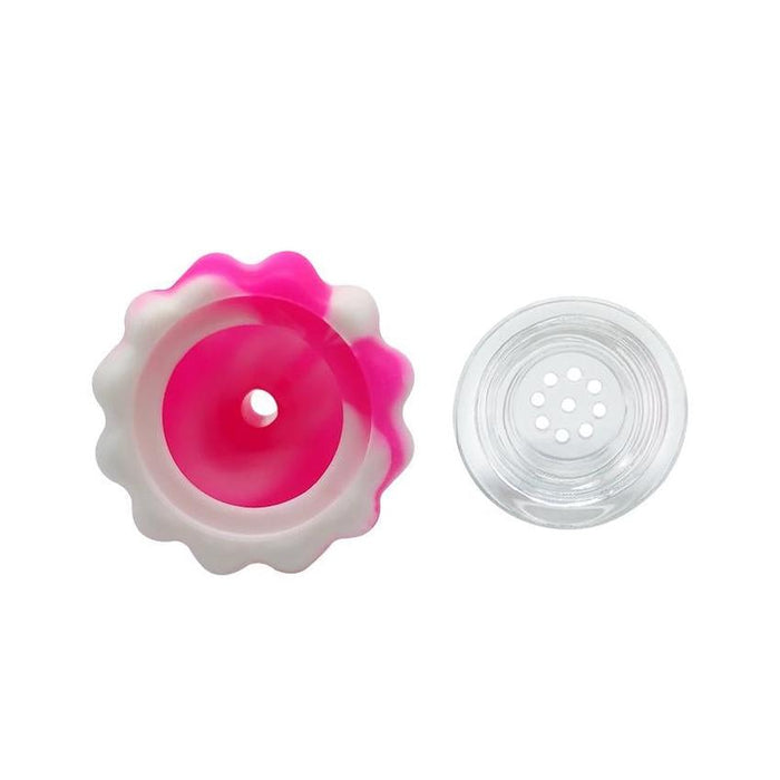 Waxmaid 14mm-18mm Pumpkin Bowl Silicone And Glass Bowl Display - (12 Count Display)-Hand Pipes, Rigs, & Bubblers