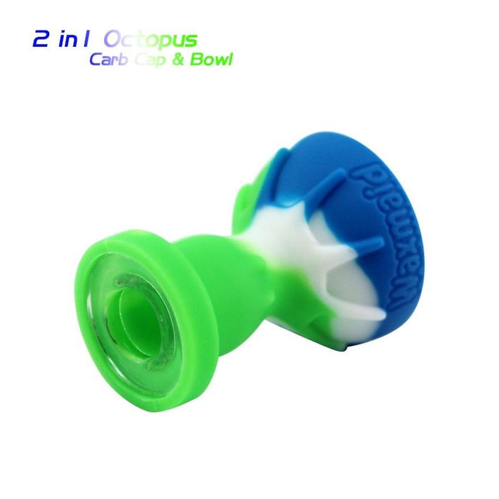 Waxmaid 2 in 1 Octopus Silicone Carp Cap & Bowl - (12 Count Display)-Hand Pipes, Rigs, & Bubblers