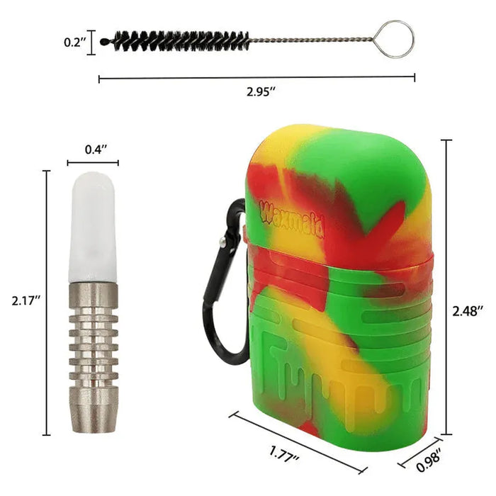 Waxmaid 2.3” Quick Hit Silicone Dugout - Various Colors - (Display of 6)-Hand Pipes, Rigs, & Bubblers