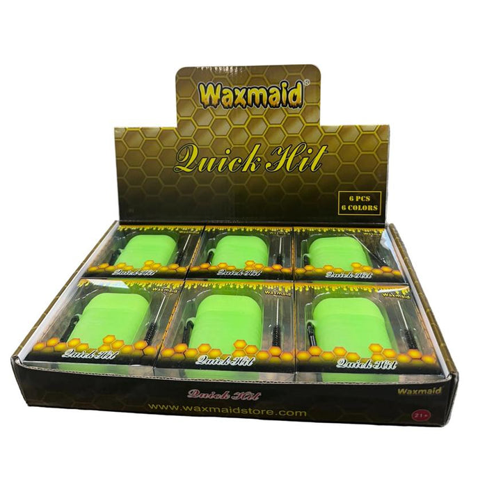 Waxmaid 2.3” Quick Hit Silicone Dugout - Various Colors - (Display of 6)-Hand Pipes, Rigs, & Bubblers