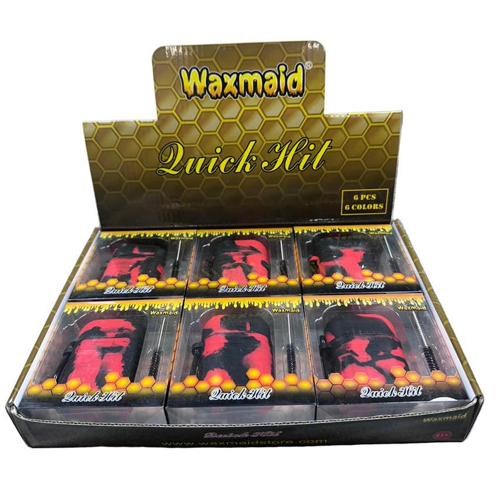 Waxmaid 2.3” Quick Hit Silicone Dugout - Various Colors - (Display of 6)-Hand Pipes, Rigs, & Bubblers