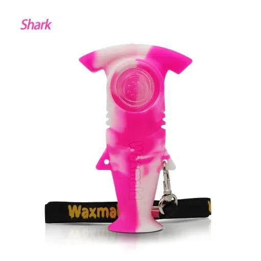 Waxmaid 4.3" Silicone Shark Hand Pipe - (12 Count Display)-Hand Pipes, Rigs, & Bubblers