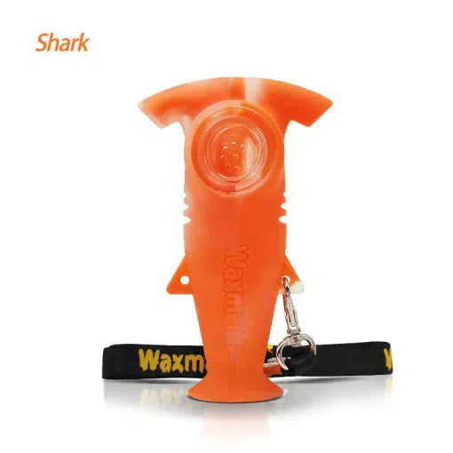 Waxmaid 4.3" Silicone Shark Hand Pipe - (12 Count Display)-Hand Pipes, Rigs, & Bubblers