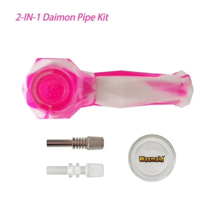 Waxmaid Daimon 2-IN-1 Pipe & Dab Straw Kit (6 Count Display)-Dab Tools