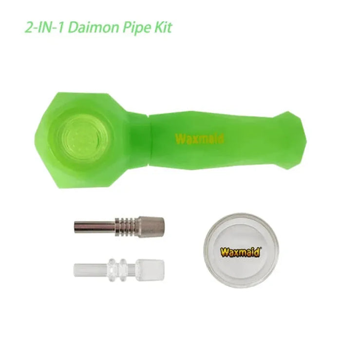Waxmaid Daimon 2-IN-1 Pipe & Dab Straw Kit (6 Count Display)-Dab Tools