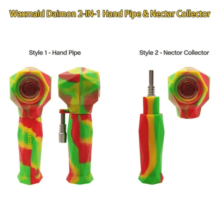 Waxmaid Daimon 2-IN-1 Pipe & Dab Straw Kit (6 Count Display)-Dab Tools