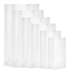 White Paper Bag Bundle - 8 Different Sizes - (500 Of Each Size)-Pharmacy Bags & Exit Bags