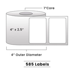 Zebra Direct Thermal Labels - Metrc Label - 4" x 2.5" - 1" Core / 4" Outer Diameter - (610 Labels Per Roll)-Stock Labels