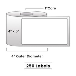 Zebra Direct Thermal Labels - Metrc Label - 4" x 6" - 1" Core / 4" Outer Diameter - (270 Labels Per Roll)-Stock Labels