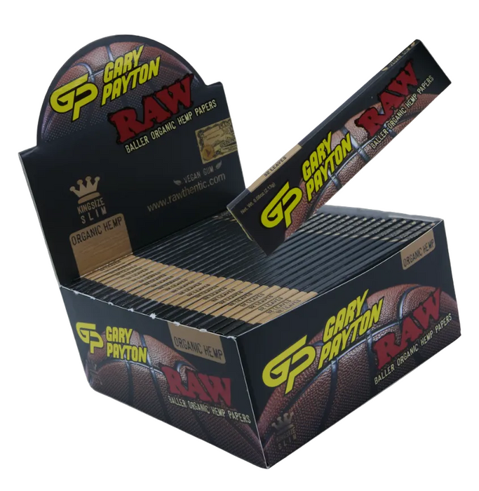 Gary Payton RAW Baller Organic Hemp King Size Slim Rolling Papers (50 Count Display)-Papers and Cones