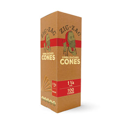 Zig-Zag 1 1/4 Mini Bulk Unbleached Cone - 100 Per Bulk Box - (1 Count)-Papers and Cones