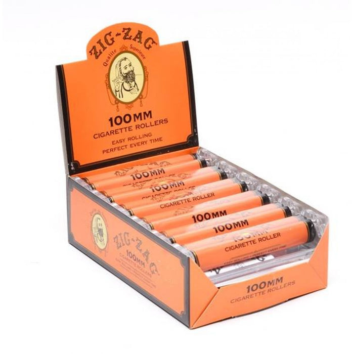 Zig-Zag 100mm Orange Rolling Machine - (12 Count)-Rolling Trays and Accessories