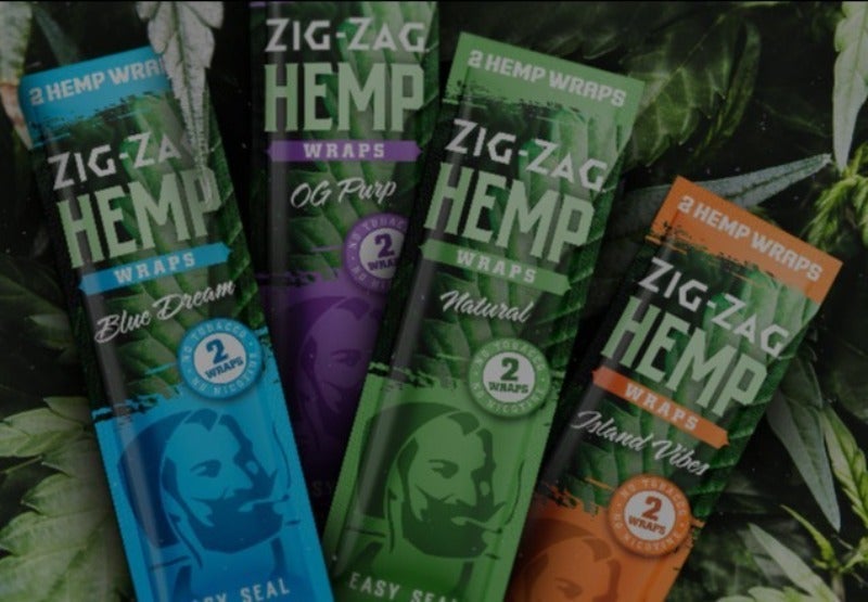Zig-Zag Hemp Wraps - 2 Per Pack - Natural - (25 Count Displays)-Papers and Cones