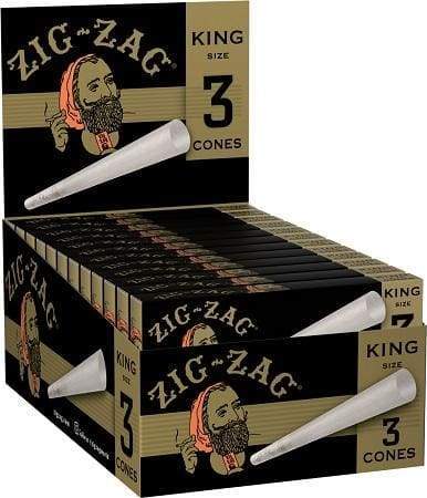 Zig-Zag King Size - 3 Per Pack - (24 Count Display)-Papers and Cones