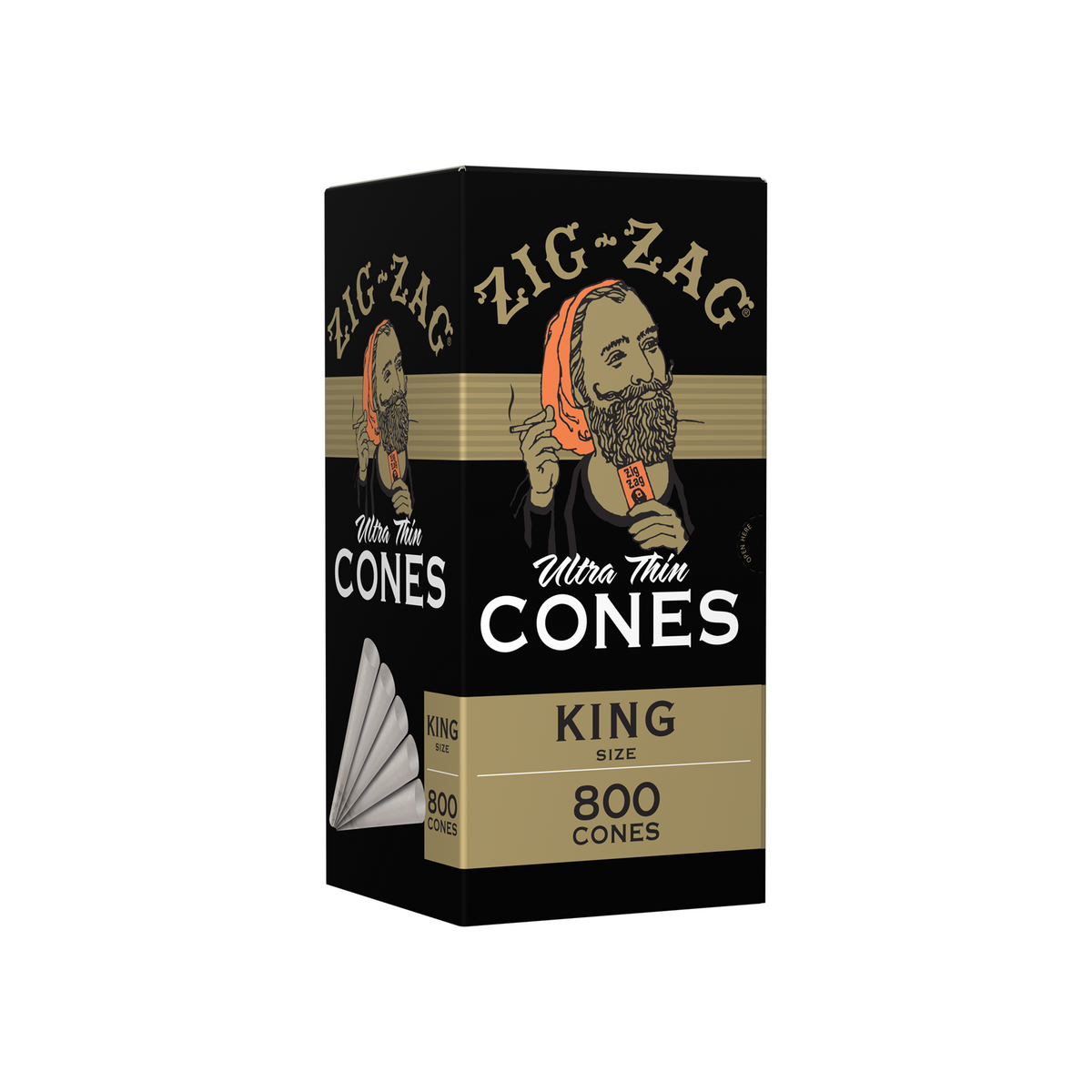 Zig-Zag King Size Bulk Cones - (800 Cones Per Bulk Cones Box