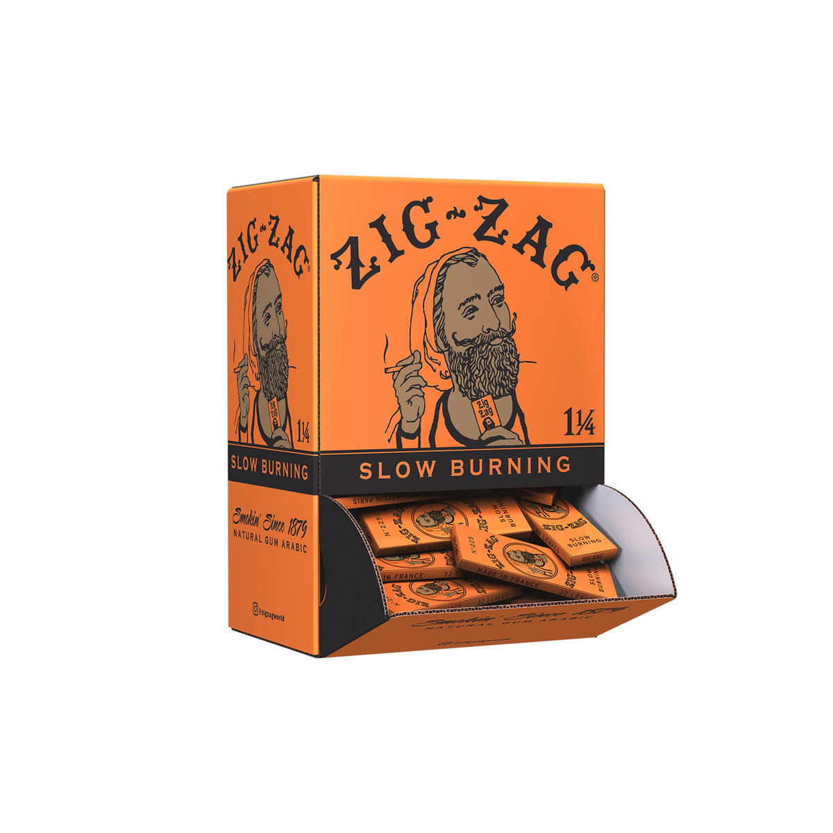 Zig-Zag Promo Display - 1 1/4 French Orange Papers - (48 Count