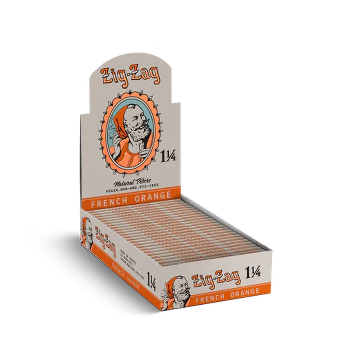 Zig-Zag Vintage - French Orange 1 1/4 Rolling Papers - 1pk - (24 Count Display)-Papers and Cones
