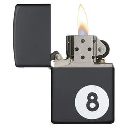 ZIPPO 8 Ball Billiards Lighter Black Matte - (1 Count)-Lighters and Torches
