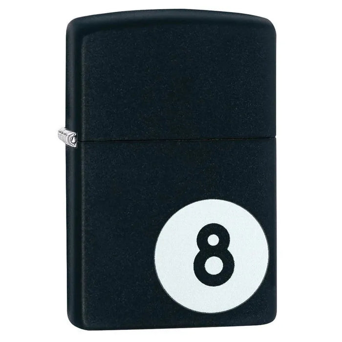 ZIPPO 8 Ball Billiards Lighter Black Matte - (1 Count)-Lighters and Torches