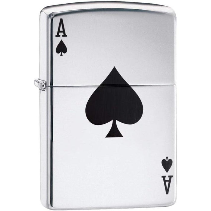 ZIPPO Ace of Spades Chrome Lighter - (1 Count)-Lighters and Torches
