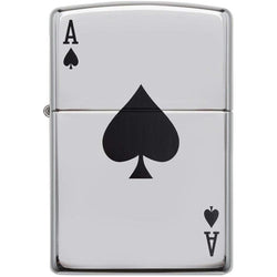 ZIPPO Ace of Spades Chrome Lighter - (1 Count)-Lighters and Torches
