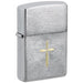 ZIPPO Cross Brushed Chrome Lighter - (1 Count)-Lighters and Torches