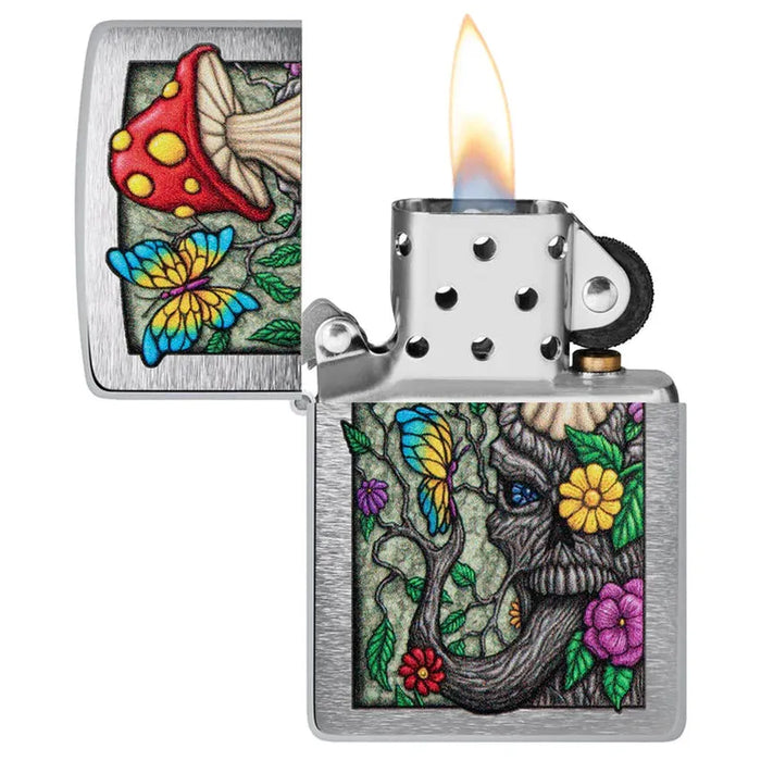 ZIPPO Freaky Nature Design Chrome Lighter - (1 Count)-Lighters and Torches