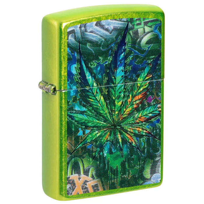 ZIPPO Graffiti Leaf Design Lighter - (1 Count)-Lighters and Torches