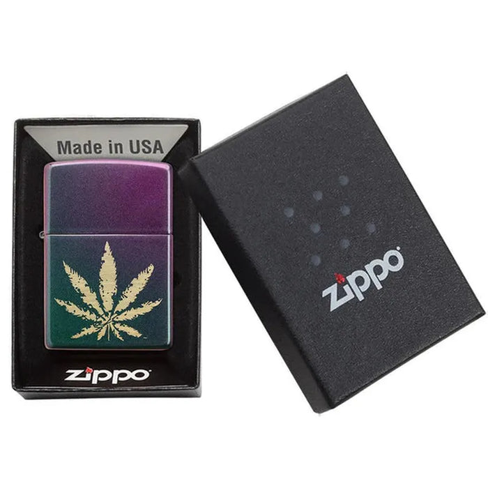 ZIPPO Iridescent Leaf Lighter - (1 Count)-Lighters and Torches