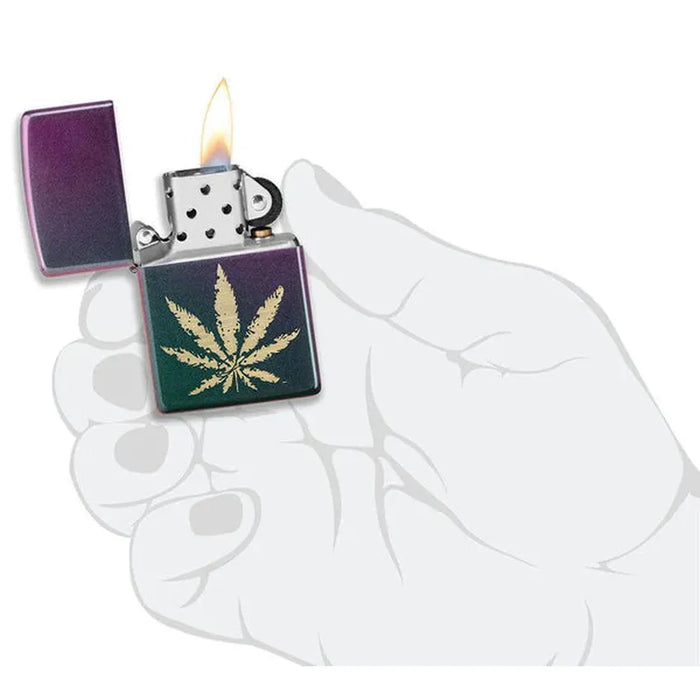 ZIPPO Iridescent Leaf Lighter - (1 Count)-Lighters and Torches