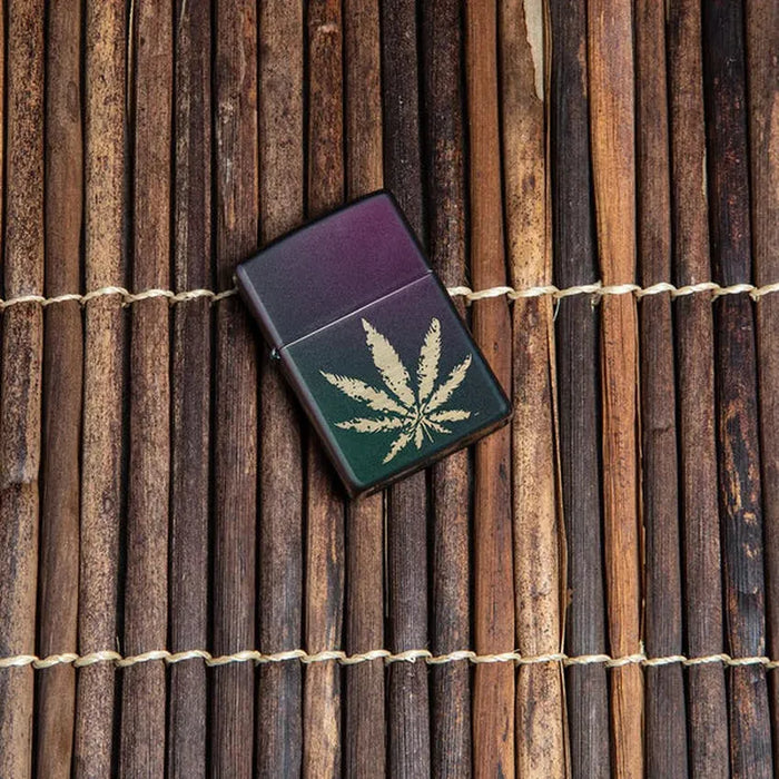 ZIPPO Iridescent Leaf Lighter - (1 Count)-Lighters and Torches