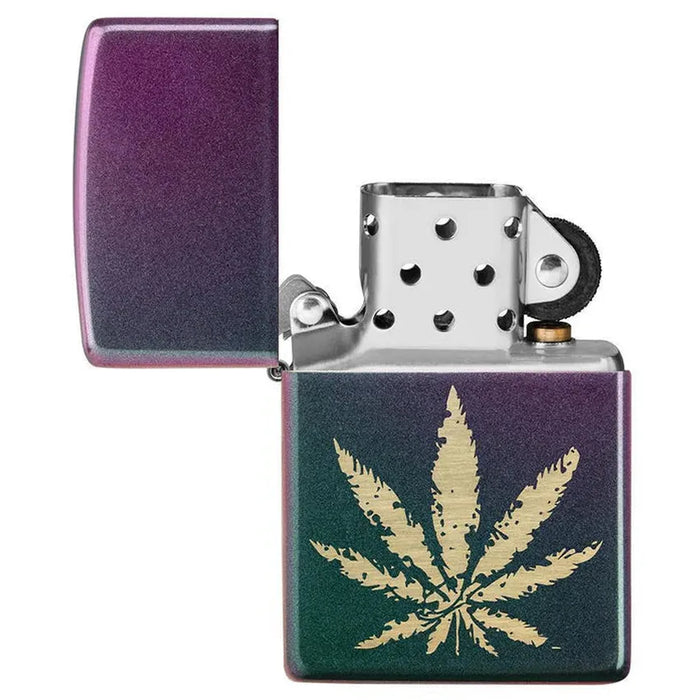 ZIPPO Iridescent Leaf Lighter - (1 Count)-Lighters and Torches