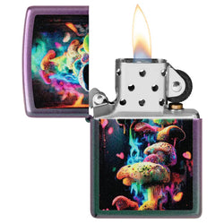 ZIPPO Mushrooms Iridescent Lighter - (1 Count)-Lighters and Torches