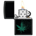 ZIPPO Pixel Leaf Design Lighter Black Matte - (1 Count)-Lighters and Torches