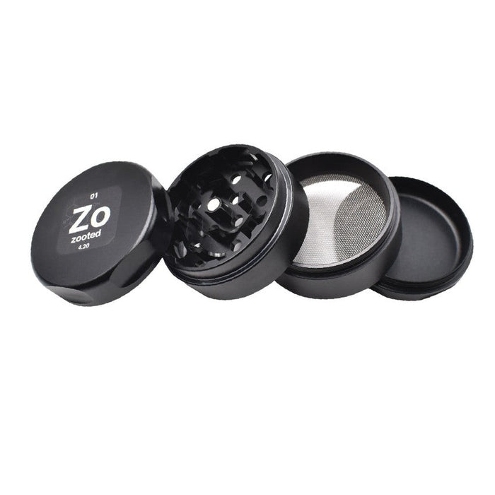 Zooted Premium 4 Piece Grinder 63mm  Black - 1,5 or 10 Pcs — MJ Wholesale