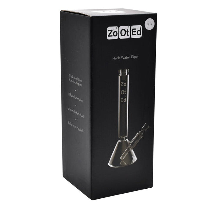 Zooted Brandz - 12" Slim Beaker Water Pipe - (1 Count)-Hand Pipes, Rigs, & Bubblers