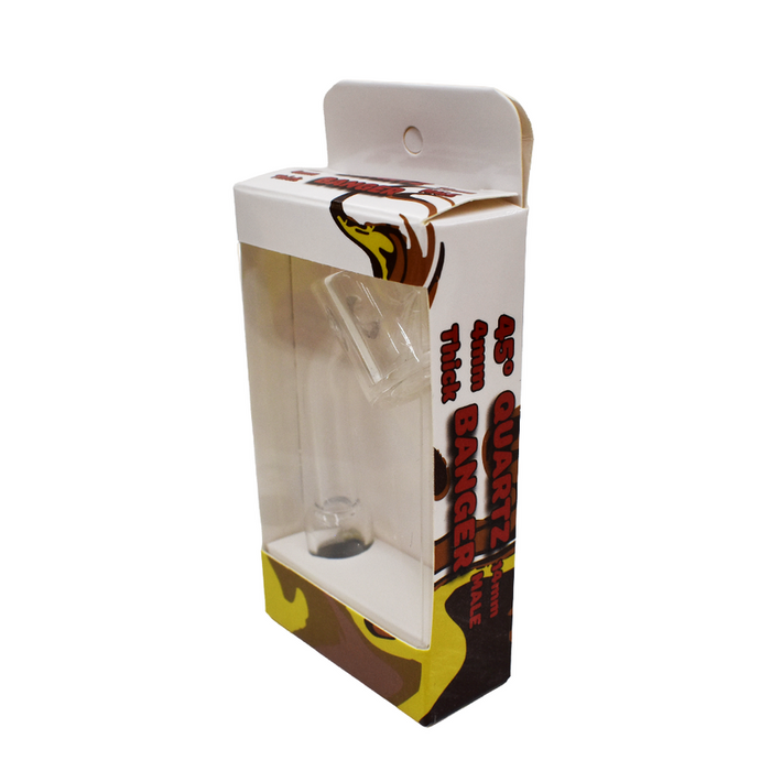 Zooted Brandz - 14mm - 45° Male Quartz Banger - (9 Count Display)-Hand Pipes, Rigs, & Bubblers