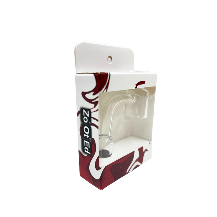 Zooted Brandz - 14mm - 90° Male Quartz Banger - (9 Count Display)-Hand Pipes, Rigs, & Bubblers
