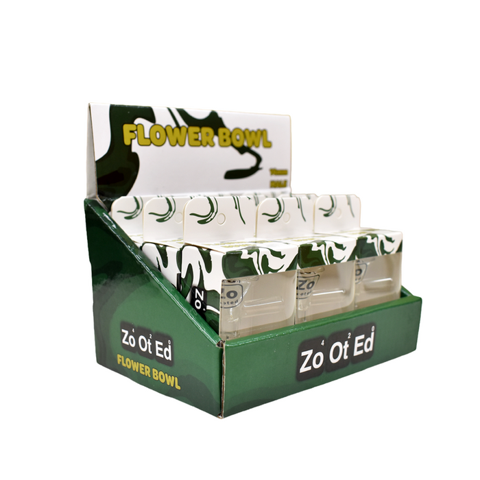 Zooted Brandz - 14mm Male Glass Bowl - (9 Count Display)-Hand Pipes, Rigs, & Bubblers