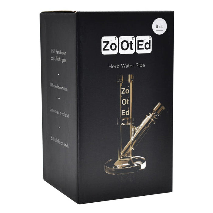 Zooted Brandz - 8" Short Tube Water Pipe - (1 Count)-Hand Pipes, Rigs, & Bubblers