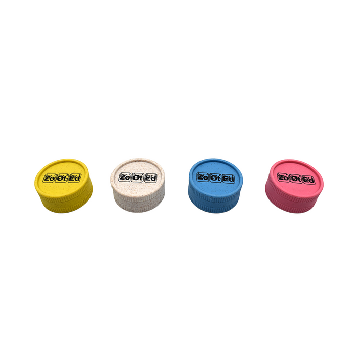 Zooted Brandz Biodegradable Hemp 50mm 2 Part Grinder - Various Colors - 24 Count Display-Grinders
