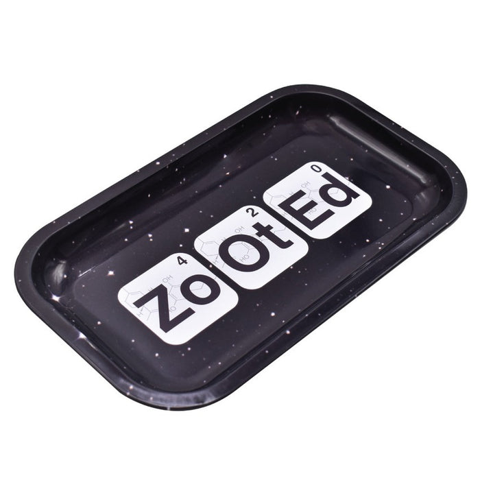 Zooted Brandz - Medium Rolling Tray - Black or White - (1 Count)-Rolling Trays and Accessories