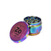 Zooted Brandz - Premium 4 Piece Iridescent Twist Herb Grinder - Rainbow - 63mm - (1 Count, 5 Count, OR 10 Count)-Grinders