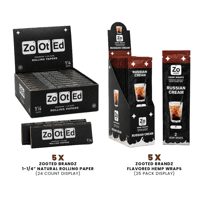 Zooted Brandz Restock Kit Perfect to Restock Your Zooted Brandz Display-Papers and Cones