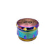 Zooted Iridescent Twist Herb Grinder - Rainbow - 63mm - (1 Count, 5 Count, OR 10 Count)-Grinders