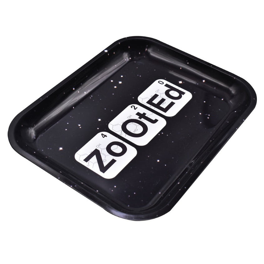 Zooted Large Rolling Tray Black or White (1 Count) — MJ Wholesale